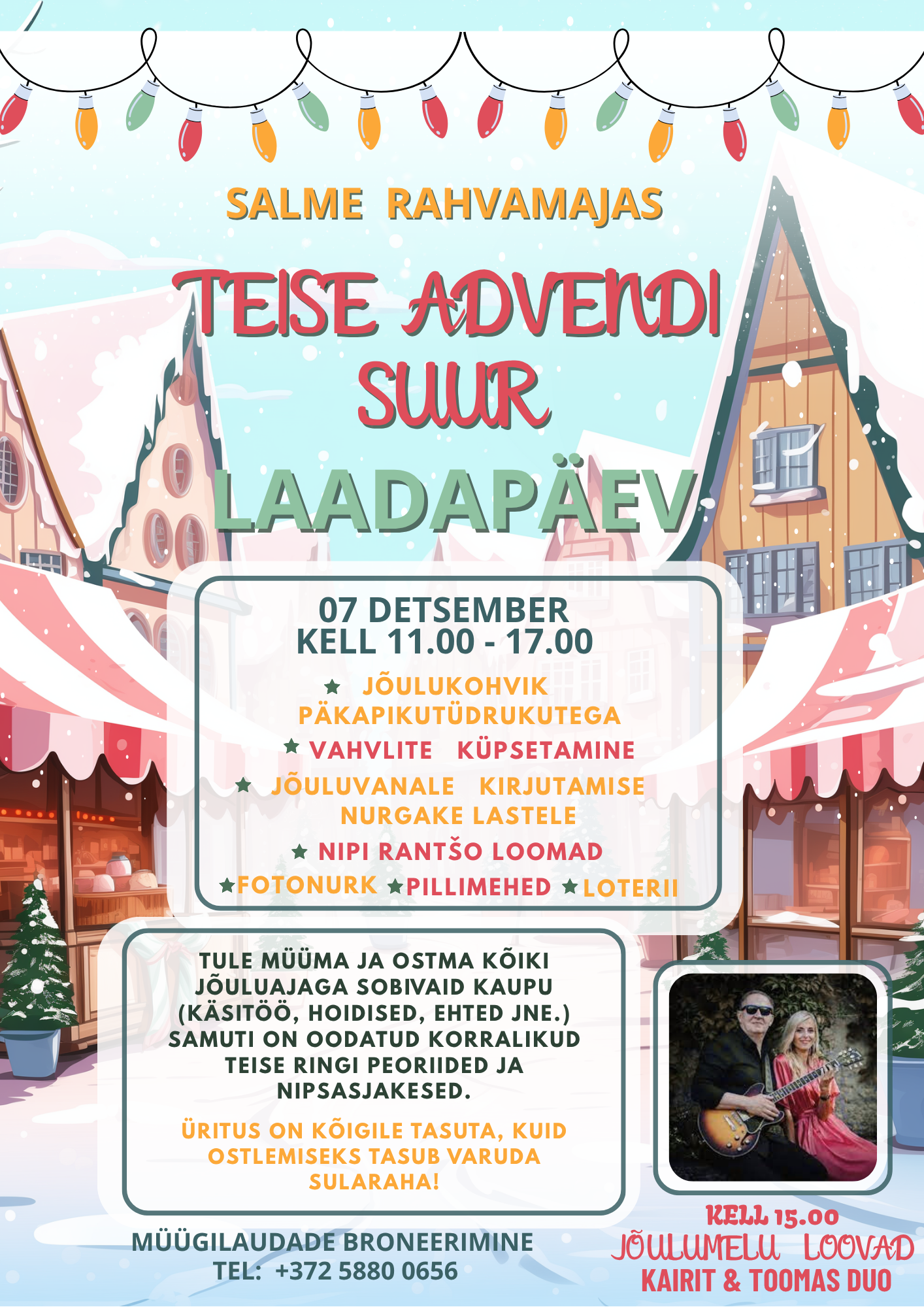 Teise Advendi SUUR Laadapäev Salme rahvamajas