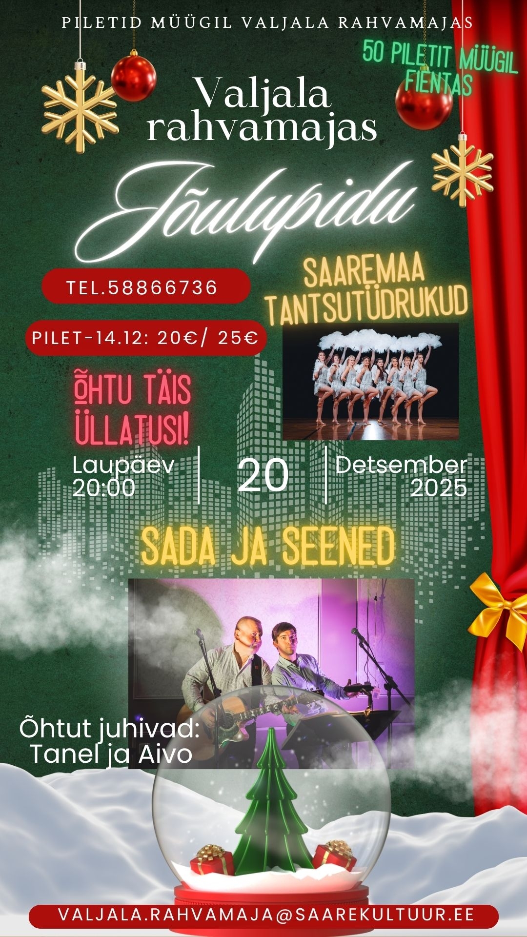 Jõulupidu Valjala rahvamajas