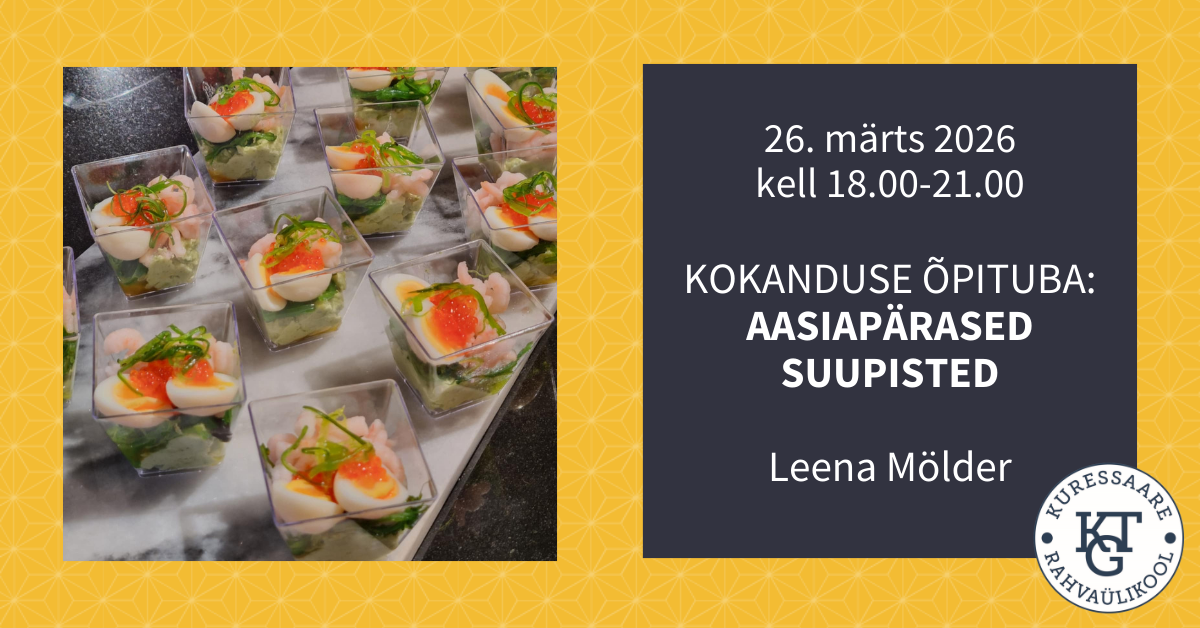 Kokanduse õpituba: Aasiapärased suupisted