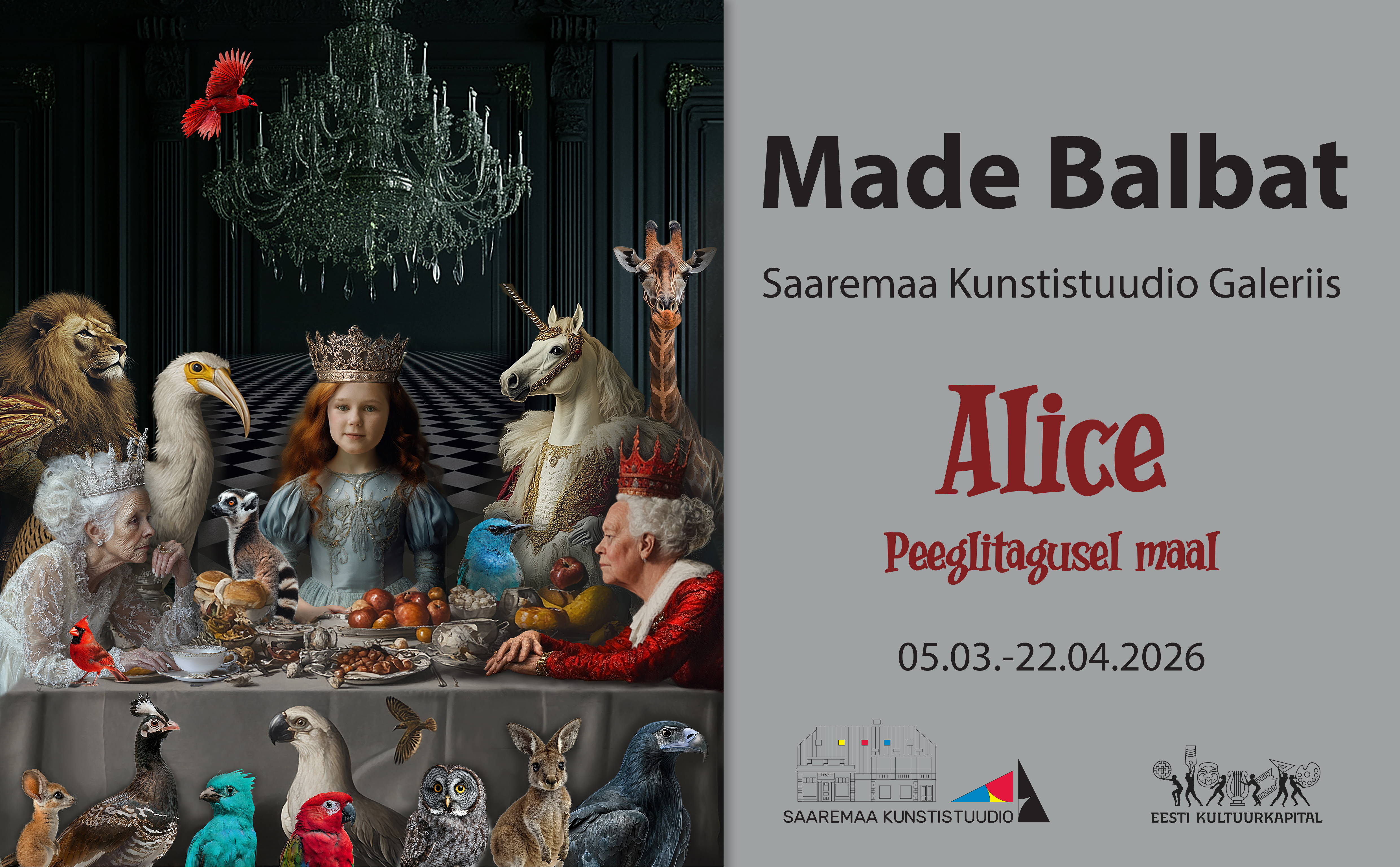 “Alice Peeglitagusel maal”. Made Balbati illustratsioonide näitus